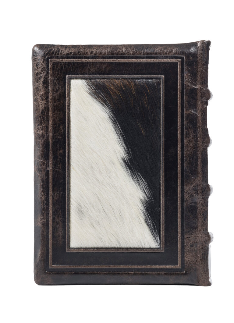 Leather binding model קו 3 משולב פרווה