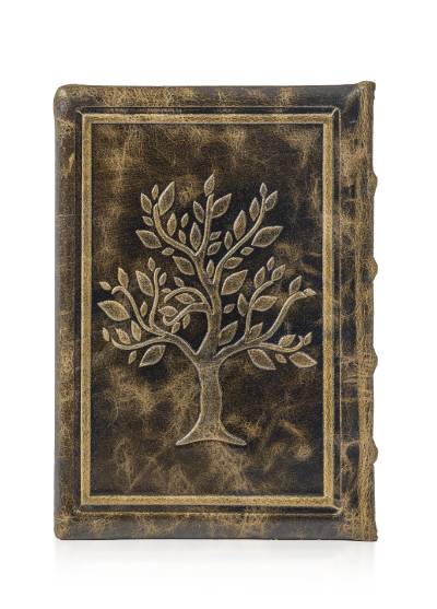 Leather binding model עץ