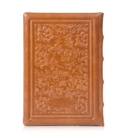 Leather binding model פרחים
